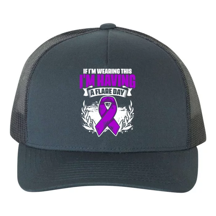 Flare Day Gift Fibro Survivor Warrior Fibromyalgia Awareness Gift Yupoong Adult 5-Panel Trucker Hat