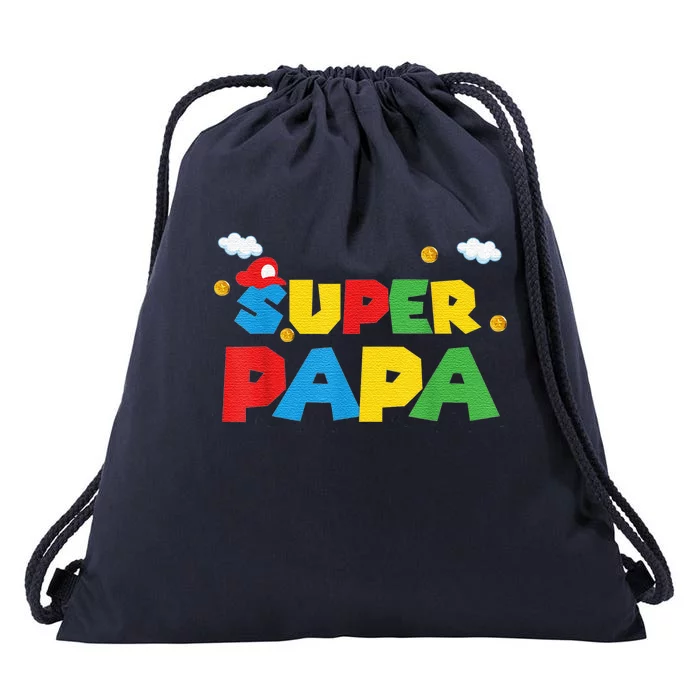 Fathers Day Gift Papa Gift From Son Daughter Grandkids Drawstring Bag