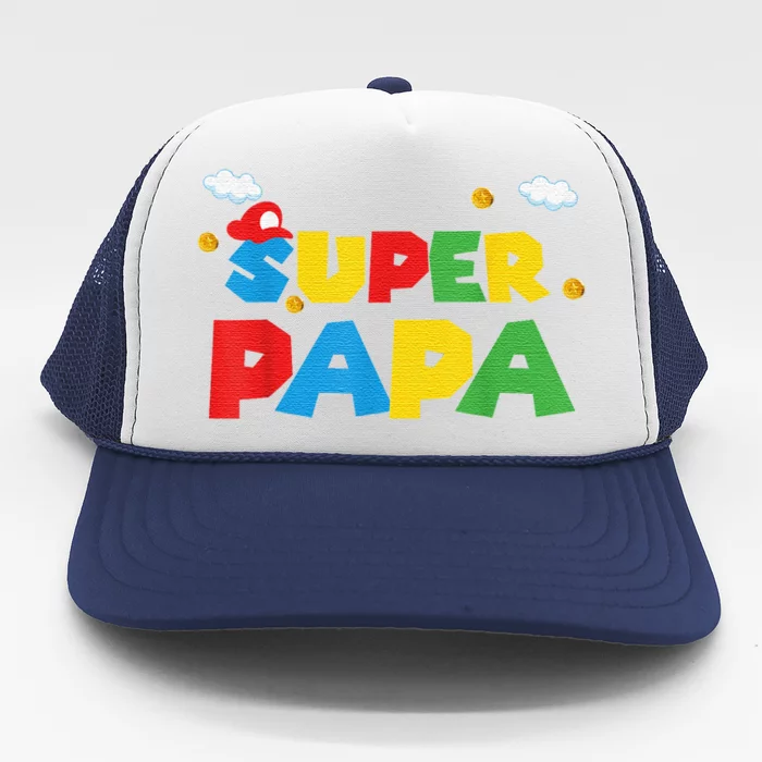 Fathers Day Gift Papa Gift From Son Daughter Grandkids Trucker Hat