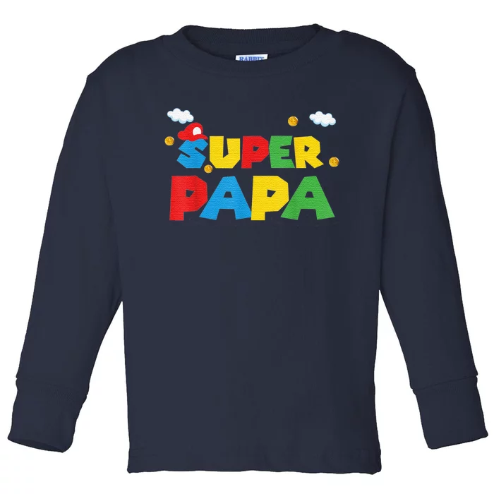 Fathers Day Gift Papa Gift From Son Daughter Grandkids Toddler Long Sleeve Shirt