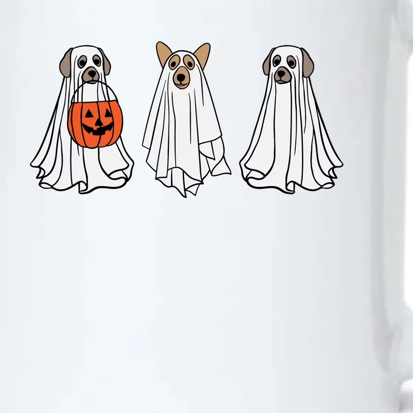 Funny Dog Ghosts Halloween Costume Black Color Changing Mug