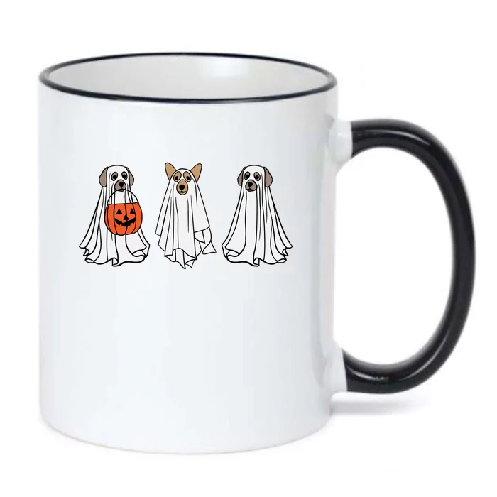 Funny Dog Ghosts Halloween Costume Black Color Changing Mug