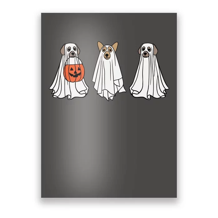 Funny Dog Ghosts Halloween Costume Poster