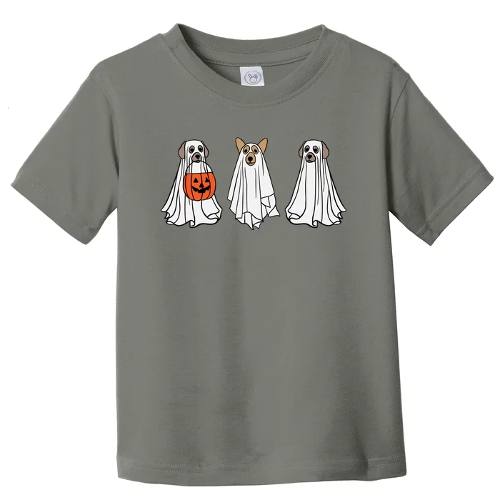 Funny Dog Ghosts Halloween Costume Toddler T-Shirt