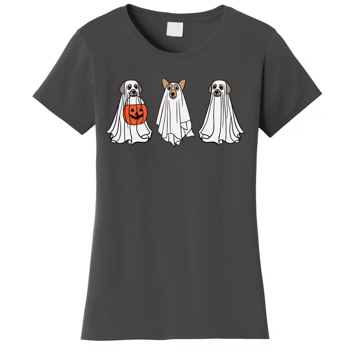 Funny Dog Ghosts Halloween Costume Women's T-Shirt