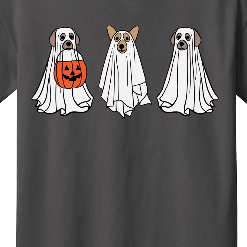 Funny Dog Ghosts Halloween Costume Kids T-Shirt