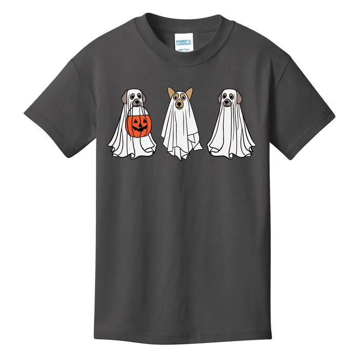 Funny Dog Ghosts Halloween Costume Kids T-Shirt