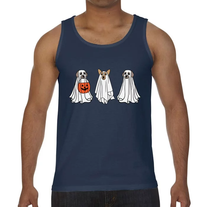 Funny Dog Ghosts Halloween Costume Comfort Colors® Tank Top