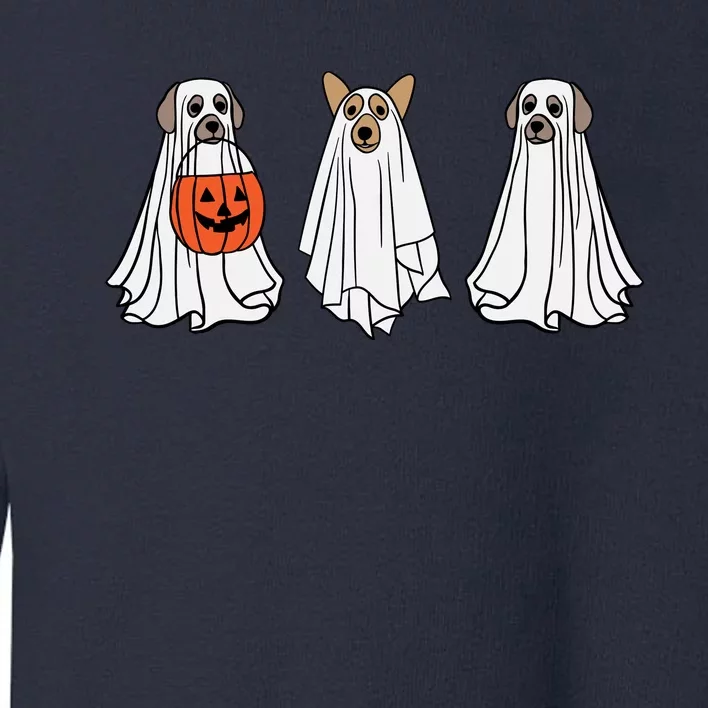 Funny Dog Ghosts Halloween Costume Toddler Sweatshirt