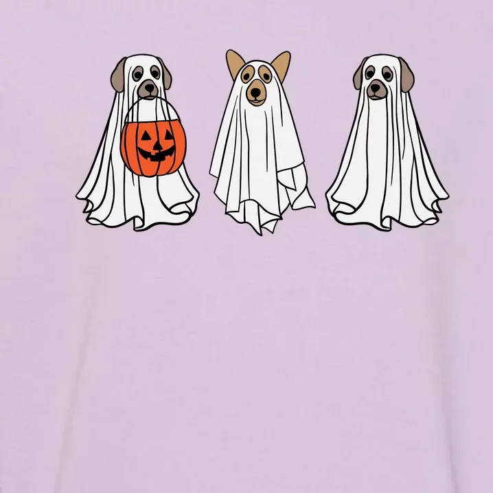 Funny Dog Ghosts Halloween Costume Garment-Dyed Sweatshirt