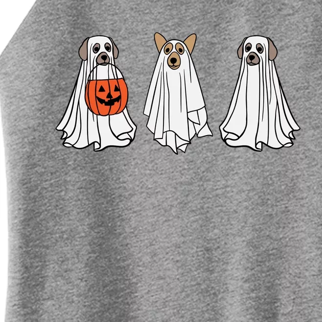 Funny Dog Ghosts Halloween Costume Women’s Perfect Tri Rocker Tank