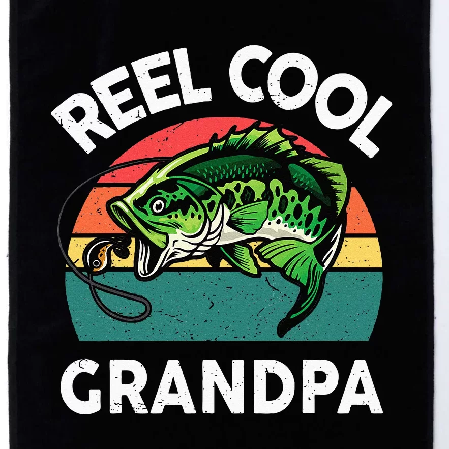 Fathers Day Gift Reel Cool Grandpa Dad Papa PopPop Fishing Platinum Collection Golf Towel