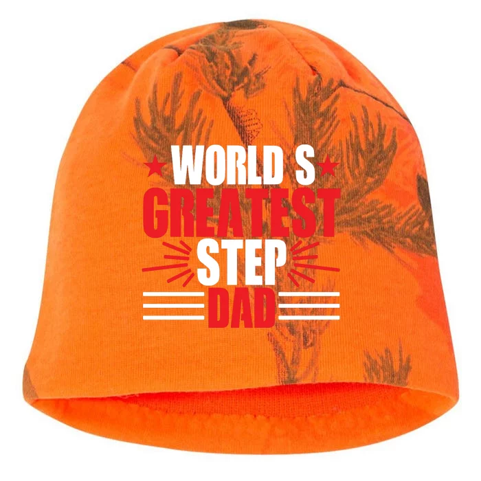 Father's Day Gift, World's Greatest Step Dad Plus Size Shirts For Dad Son Family Kati - Camo Knit Beanie