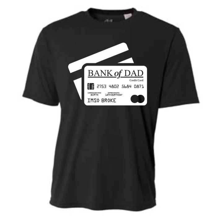 Funny Dad Gift Funny Bank Of Dad Fathers Day Cooling Performance Crew T-Shirt