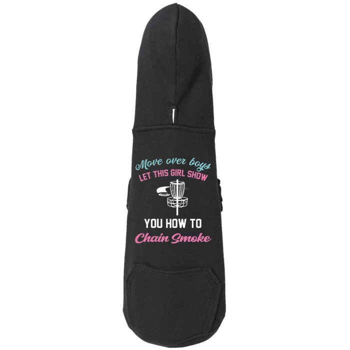 Funny Disc Golf Let This Show You How To Chain Smoke Doggie 3-End Fleece Hoodie