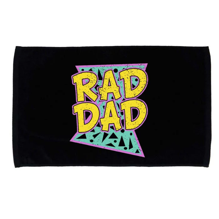 Fathers Day Gift For Daddy Rad Dad Microfiber Hand Towel