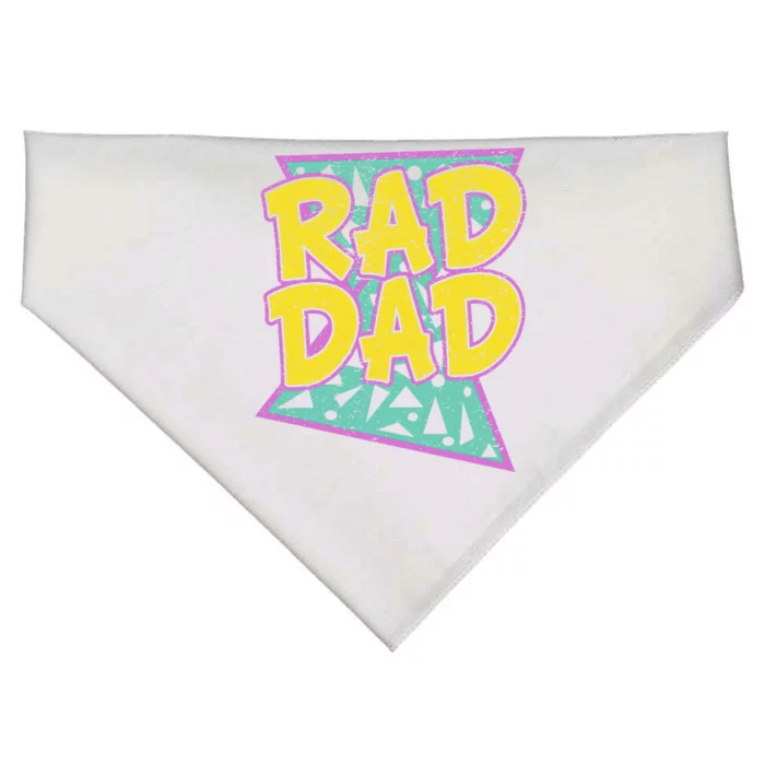 Fathers Day Gift For Daddy Rad Dad USA-Made Doggie Bandana