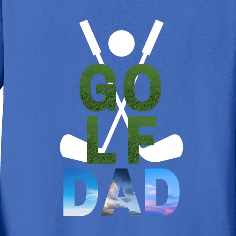 Father's Day Golf Dad Gift For Dad Kids Long Sleeve Shirt