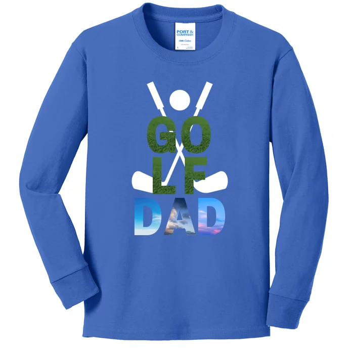 Father's Day Golf Dad Gift For Dad Kids Long Sleeve Shirt