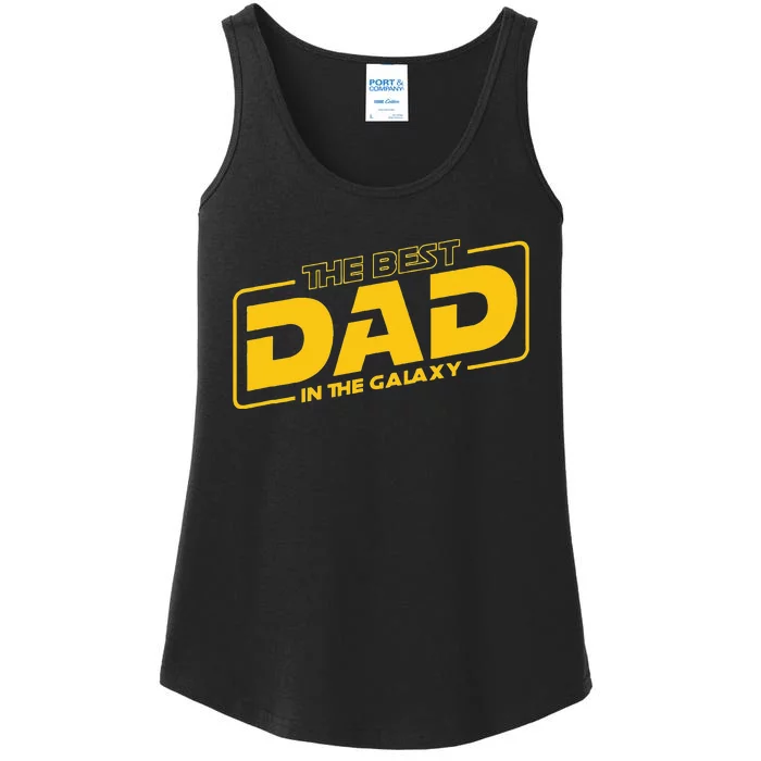 Fathers Day Gift The Best Dad In The Galaxy Ladies Essential Tank