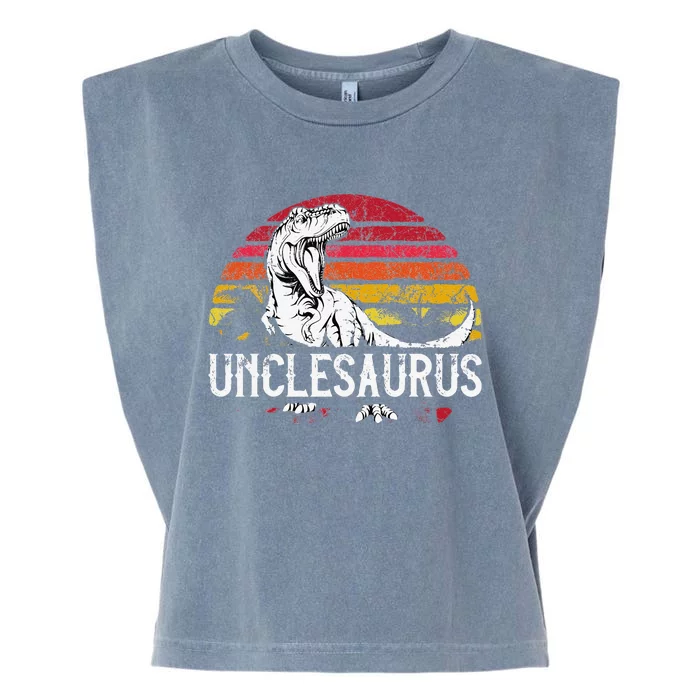 Fathers Day Gift For Unclesaurus Uncle Saurus T Rex Garment-Dyed Women's Muscle Tee