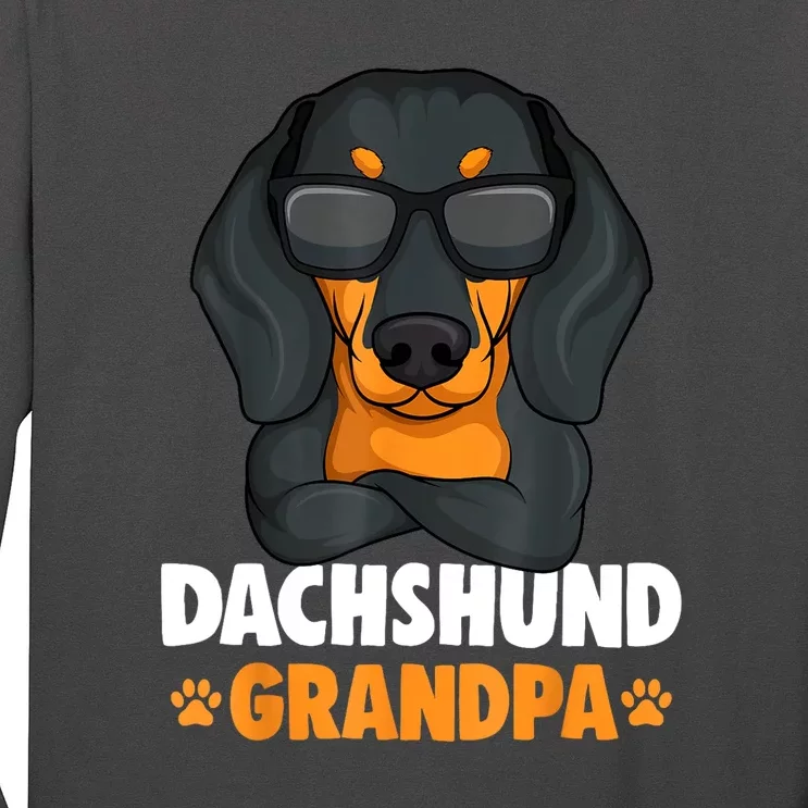 Funny Dachshund Grandpa Cute Weiner Dog Best Gift Long Sleeve Shirt