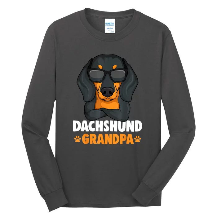 Funny Dachshund Grandpa Cute Weiner Dog Best Gift Tall Long Sleeve T-Shirt