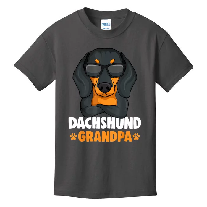 Funny Dachshund Grandpa Cute Weiner Dog Best Gift Kids T-Shirt