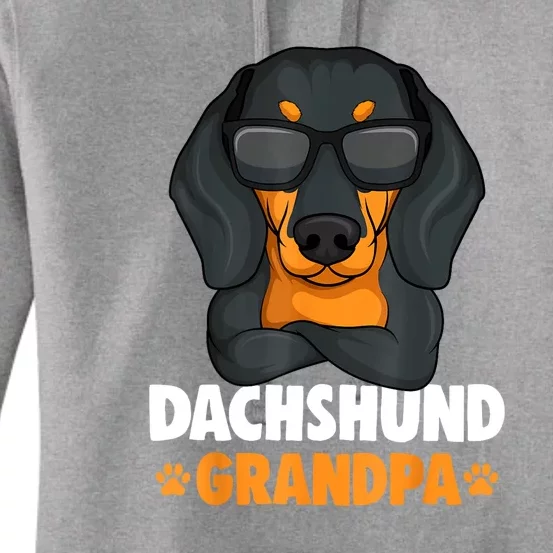 Funny Dachshund Grandpa Cute Weiner Dog Best Gift Women's Pullover Hoodie