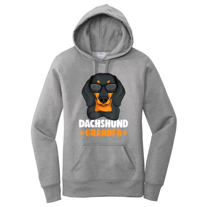 Funny Dachshund Grandpa Cute Weiner Dog Best Gift Women's Pullover Hoodie