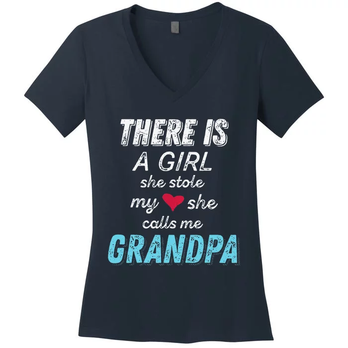 Fathers Day Gifts For Grandpa From Granddaughter Women's V-Neck T-Shirt