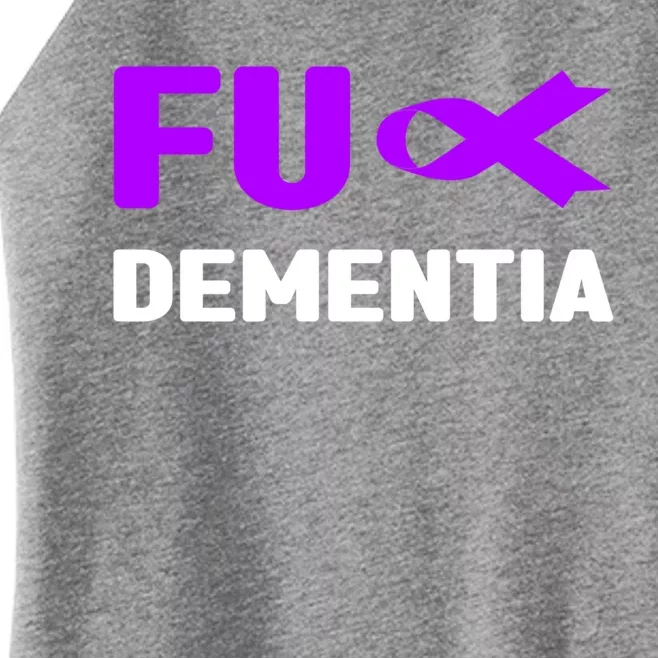 Fuck Detia Gift Great Gift Fu Alzheimer's Alzheimer's Awareness Cool Gift Women’s Perfect Tri Rocker Tank