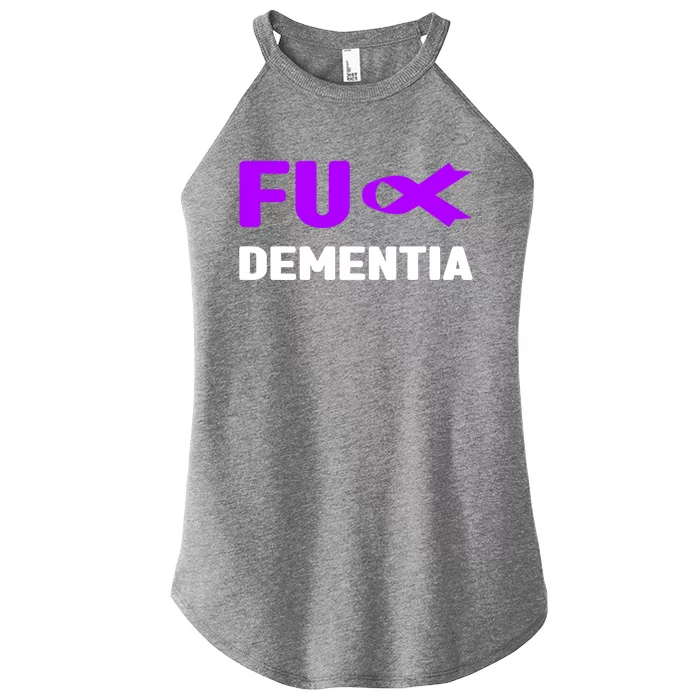 Fuck Detia Gift Great Gift Fu Alzheimer's Alzheimer's Awareness Cool Gift Women’s Perfect Tri Rocker Tank