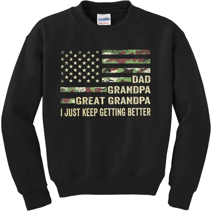 Fathers Day Gift From Grandkids Dad Grandpa Great Grandpa Kids Sweatshirt