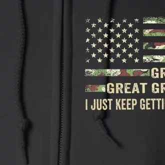 Fathers Day Gift From Grandkids Dad Grandpa Great Grandpa Full Zip Hoodie