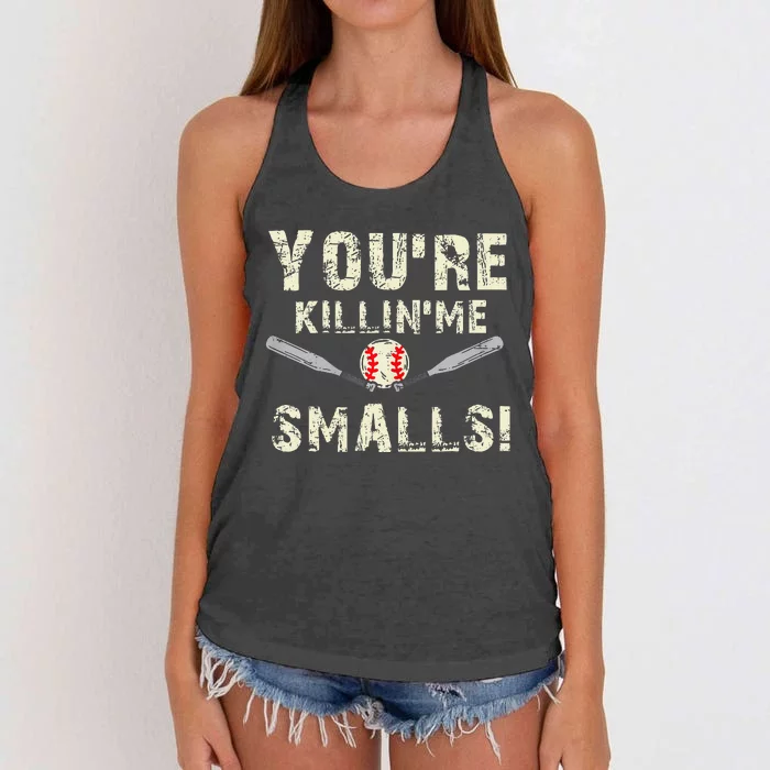 Funny Dad Gift YouRe Killing Me Smalls Dad And Child Women's Knotted Racerback Tank