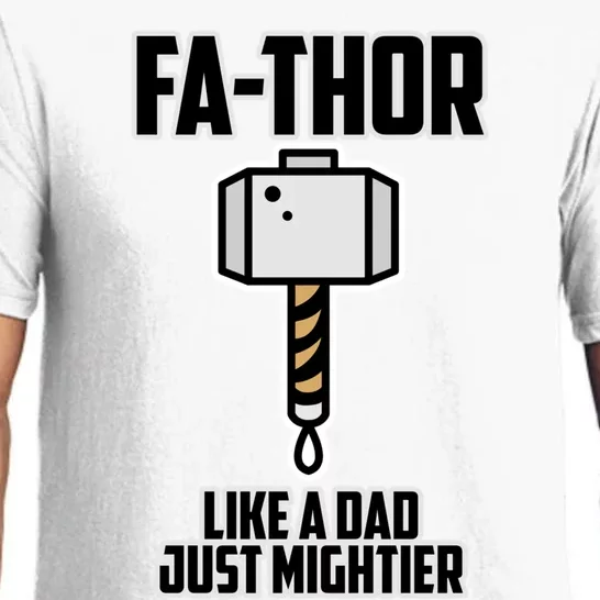 Fathers Day Gift For Dad Fathor Like A Dad Just Mightier Gift Pajama Set