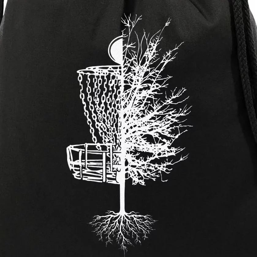 Funny Disc Golf Basket Tree Frisbee Golf Drawstring Bag