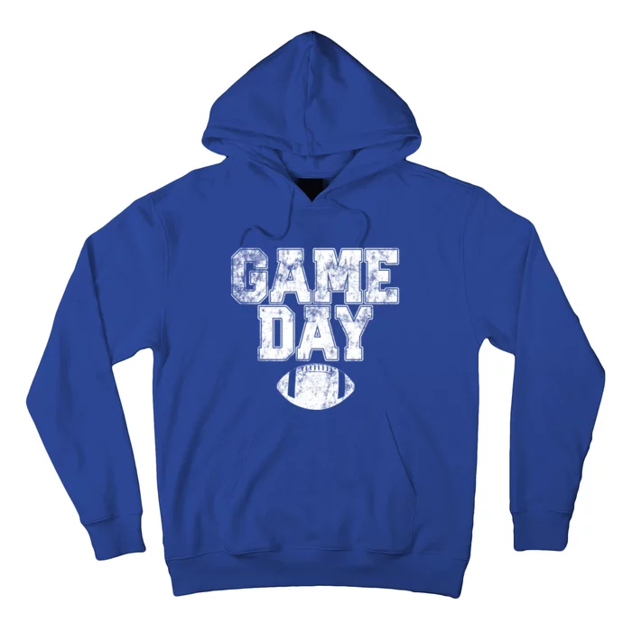 Football Day Game Vintage Distressed Graphic Dad Cool Gift Hoodie