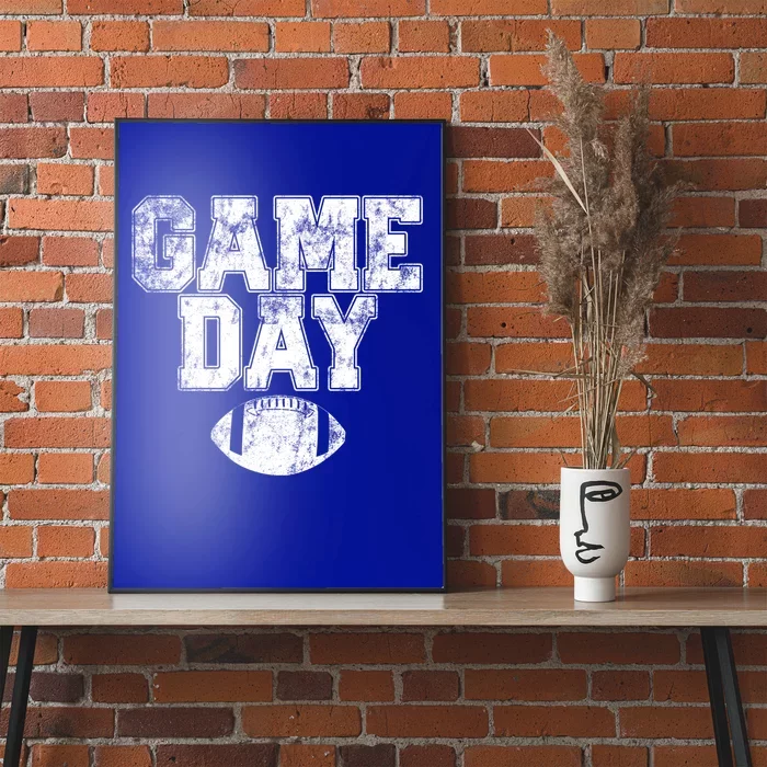 Football Day Game Vintage Distressed Graphic Dad Cool Gift Poster