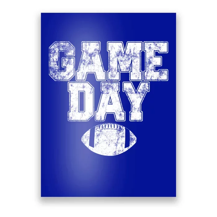 Football Day Game Vintage Distressed Graphic Dad Cool Gift Poster