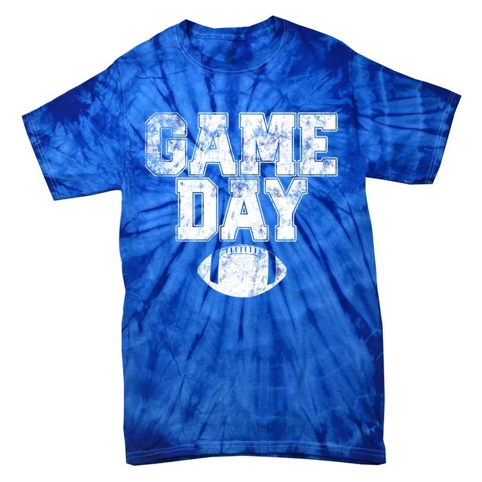 Football Day Game Vintage Distressed Graphic Dad Cool Gift Tie-Dye T-Shirt