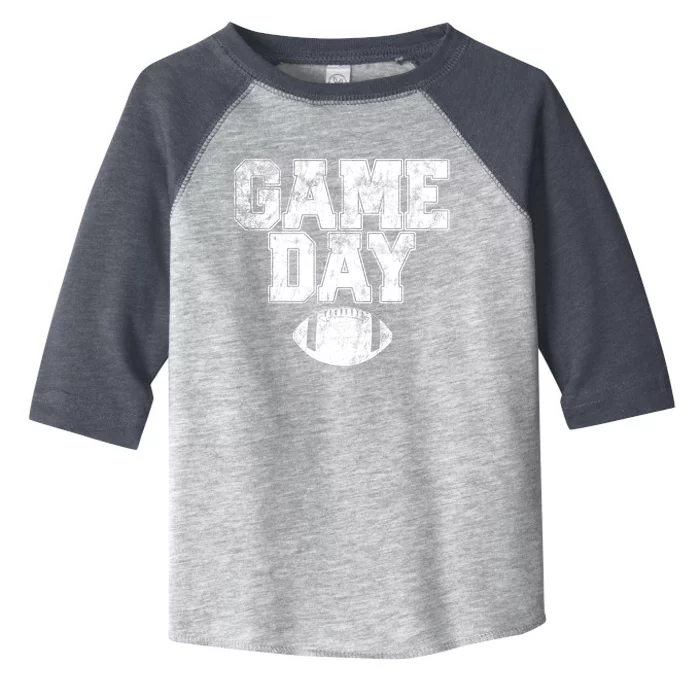 Football Day Game Vintage Distressed Graphic Dad Cool Gift Toddler Fine Jersey T-Shirt