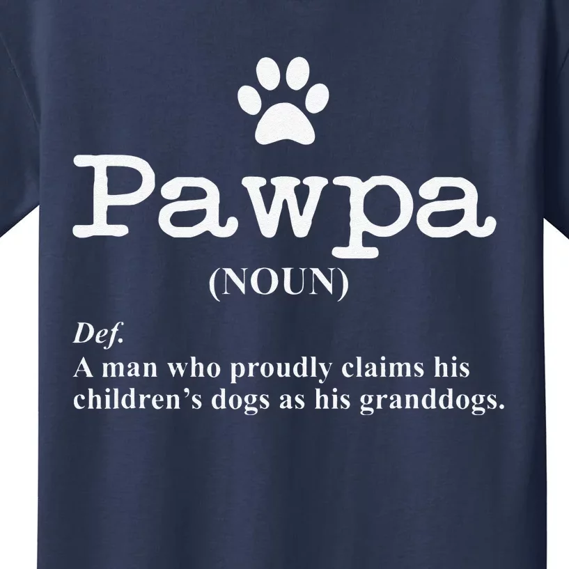 Funny Dog Grandpa Pawpa Defintion Kids T-Shirt