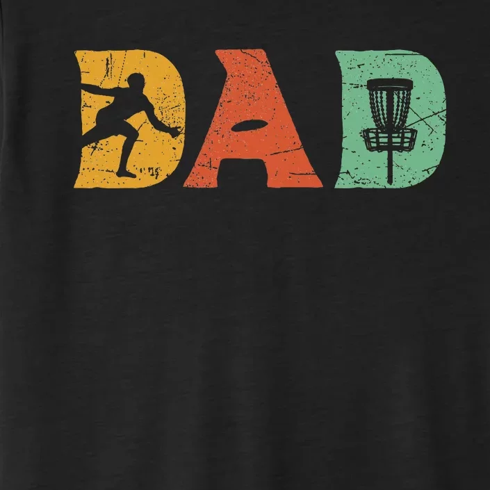 Funny Disc Golf Dad Retro Fathers Day ChromaSoft Performance T-Shirt