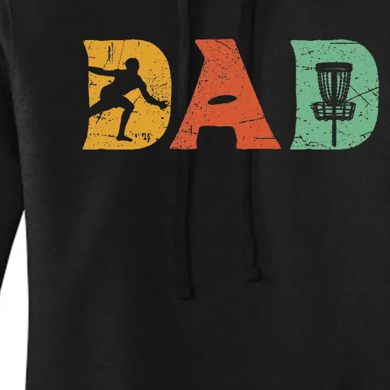 Funny Disc Golf Dad Retro Fathers Day Women's Pullover Hoodie