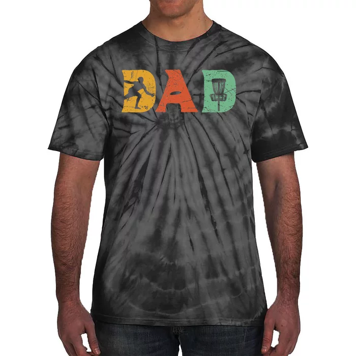 Funny Disc Golf Dad Retro Fathers Day Tie-Dye T-Shirt