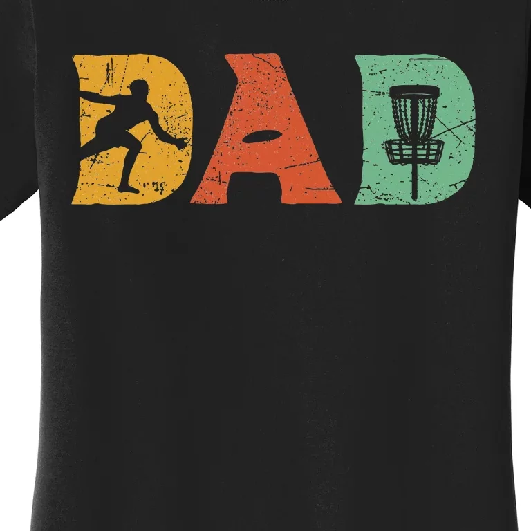 Funny Disc Golf Dad Retro Fathers Day Women's T-Shirt