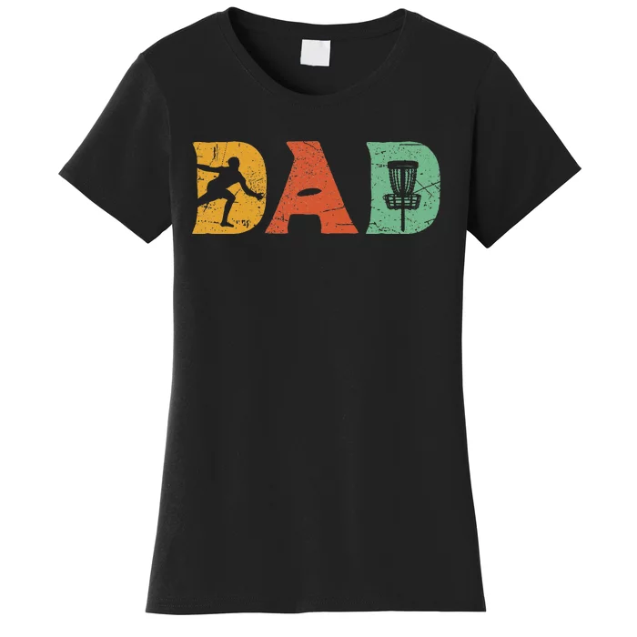 Funny Disc Golf Dad Retro Fathers Day Women's T-Shirt