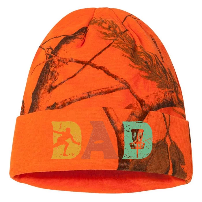 Funny Disc Golf Dad Retro Fathers Day Kati - 12in Camo Beanie